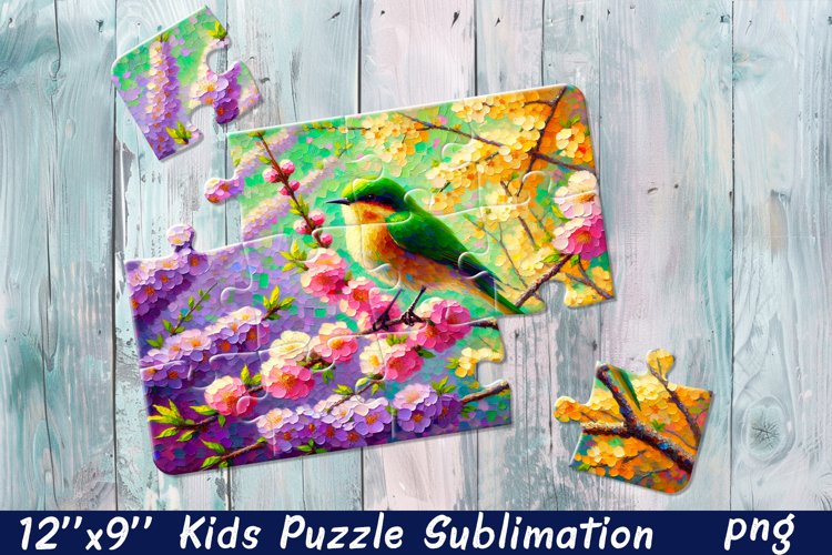 Cartoon bird spring | Summer Flower Sublimation Puzzle
