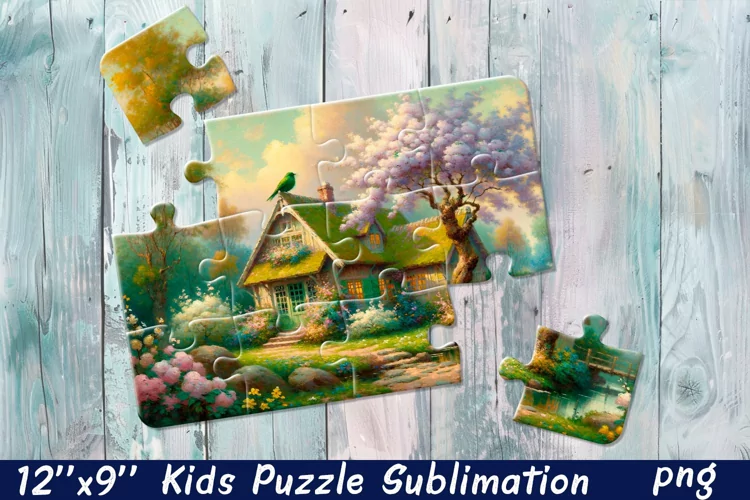 Spring landscape | Summer Flower Sublimation Puzzle
