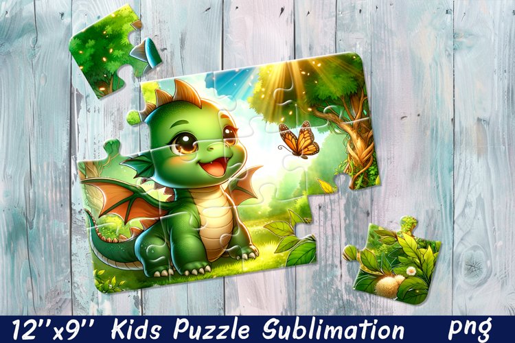 Kids puzzle | Puzzle sublimation, baby dragon