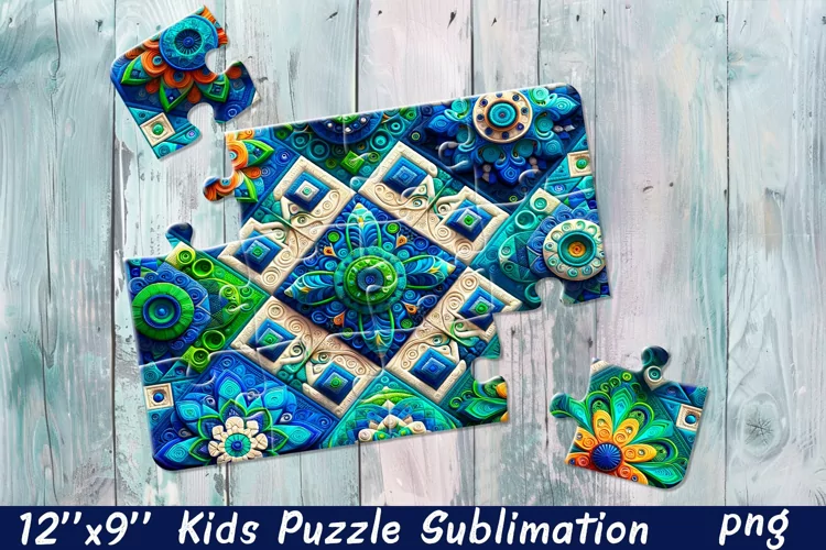 Floral ornament | Summer Flower Sublimation Puzzle