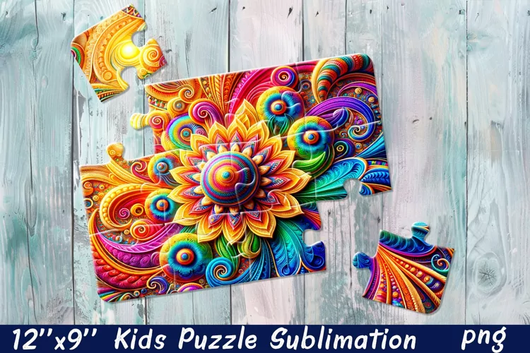 Floral ornament | Summer Flower Sublimation Puzzle