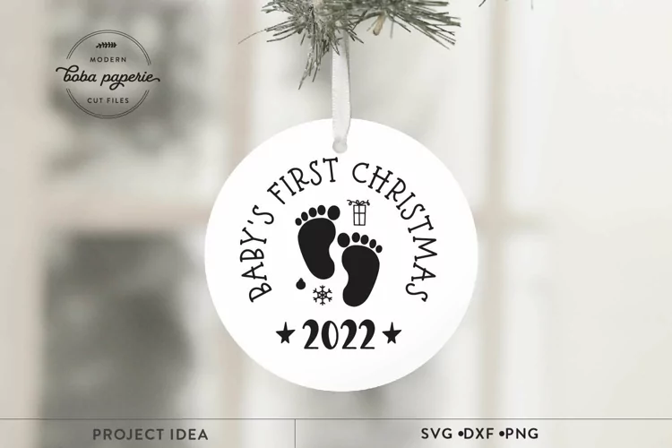 Babys First Christmas svg | Christmas Ornament svg