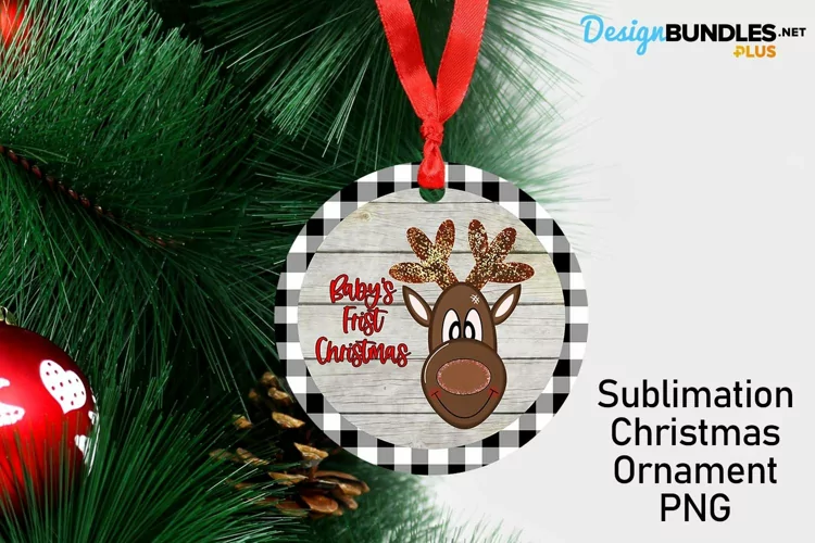 Baby's First Christmas - Sublimation Christmas Ornament