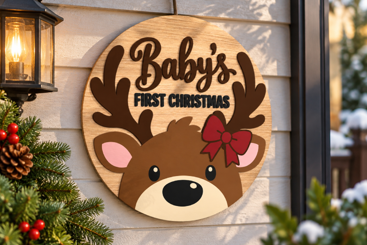 Baby's First Christmas Ornament SVG