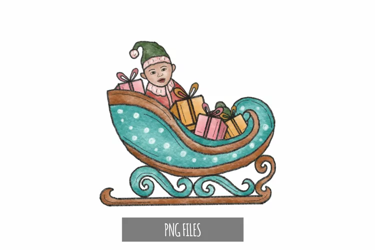 Baby Santa Watercolor