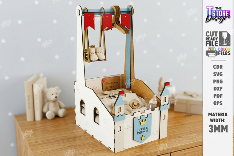 Baby Shower Closet Crate Laser Cut | Nursery Basket Laser
