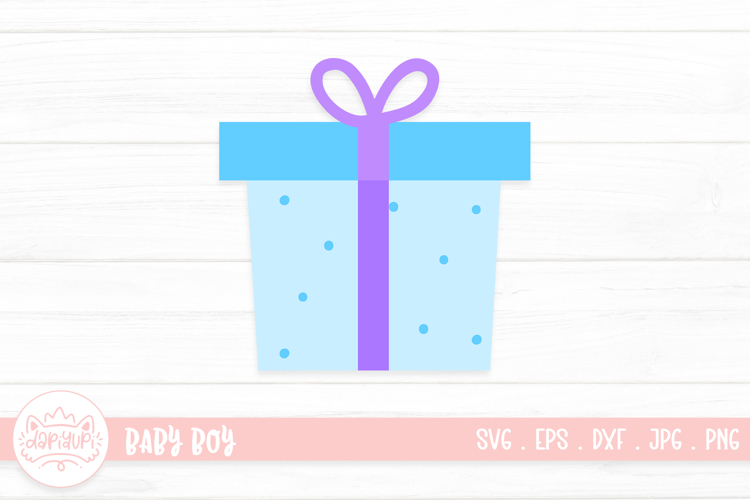 Baby Shower Gift Box Illustration