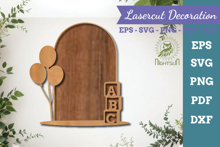 Baby Shower Lasercut Decoration SVG