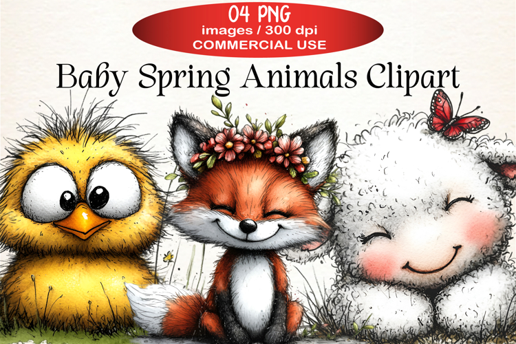 Baby Spring Animals Clipart