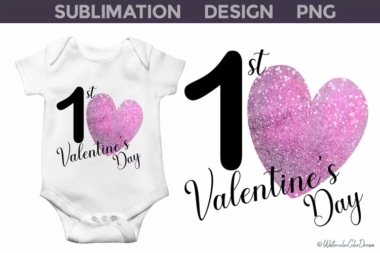 My First Valentines Day I Baby Valentine Sublimation