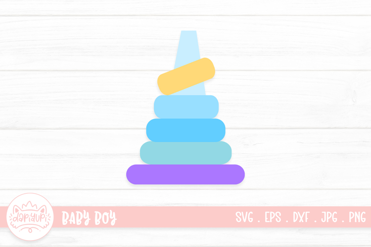 Baby Toy Donut Pyramid Illustration