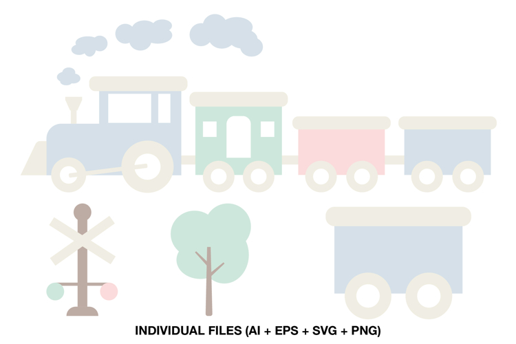 Baby Train Clipart, Memory Keeping Graphics