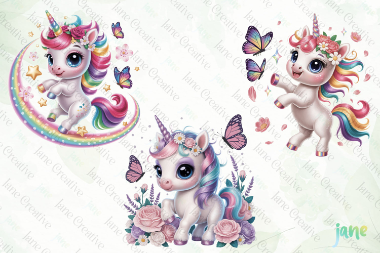 Baby Unicorns Clipart