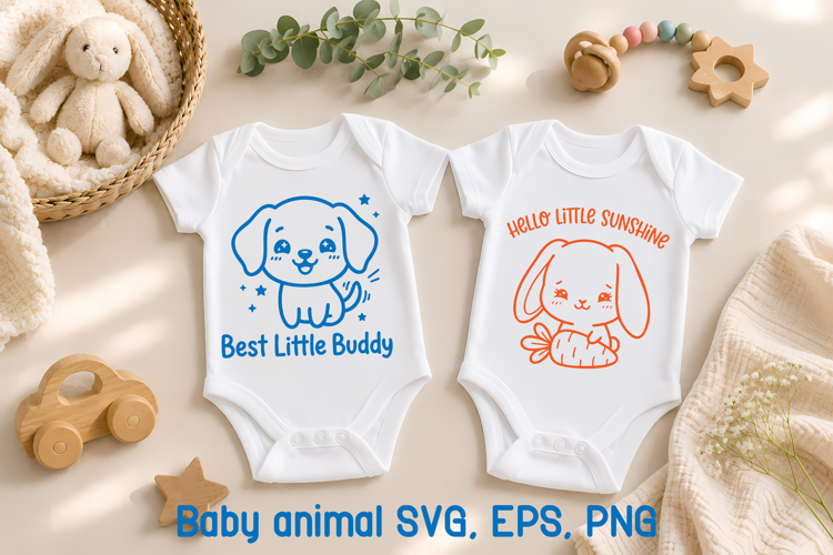 Cute Baby Animal SVG Design | Dog SVG | Bunny SVG