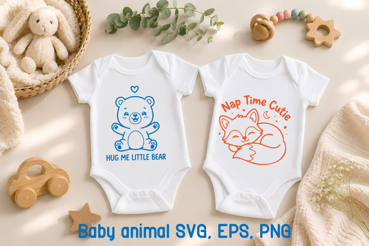 Cute Baby Animal SVG Design | Fox SVG | Bear SVG