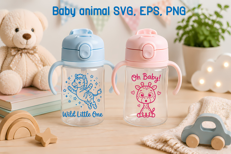 Cute Baby Animal SVG Design | Zebra SVG | Giraffe SVG