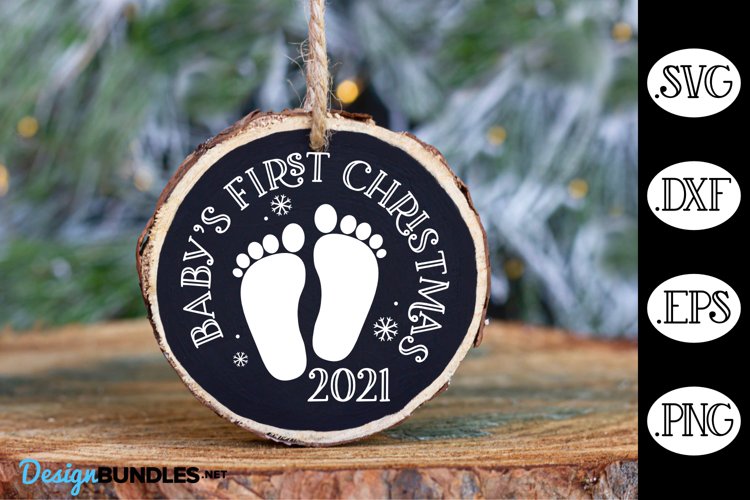 Baby's First Christmas Ornament SVG | Christmas SVG