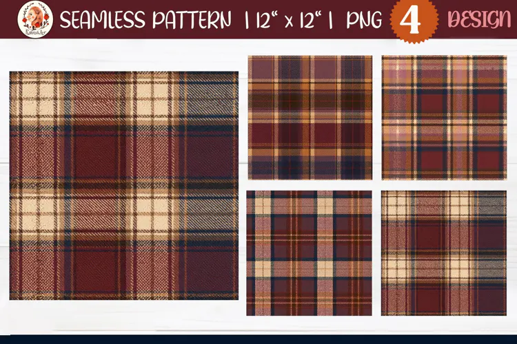 Cozy autumn plaid seamless pattern