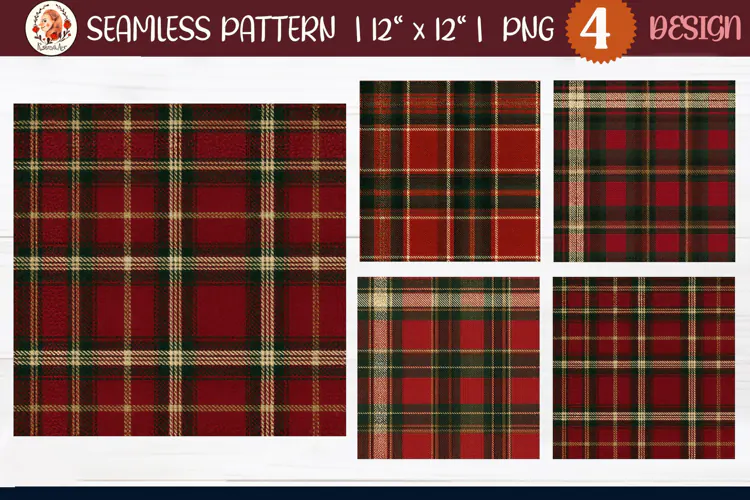 Christmas plaid seamless pattern