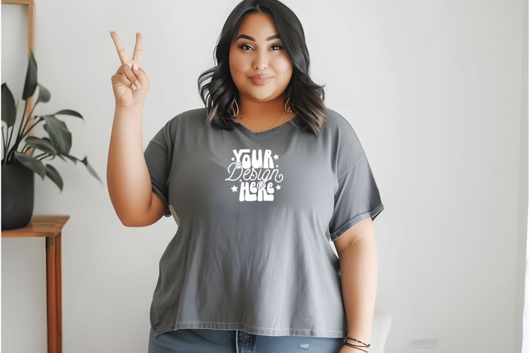 Back mockup, Black Comfort Colors C1717 Mockup, Comfort example image 1