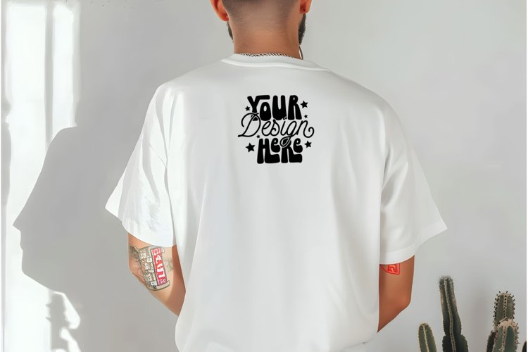 Back mockup, Black Comfort Colors C1717 Mockup, Comfort example image 1
