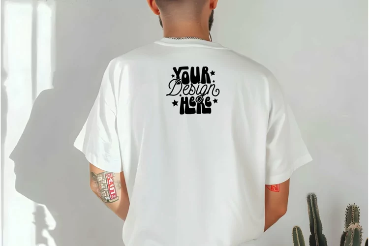 Back mockup, Black Comfort Colors C1717 Mockup, Comfort
