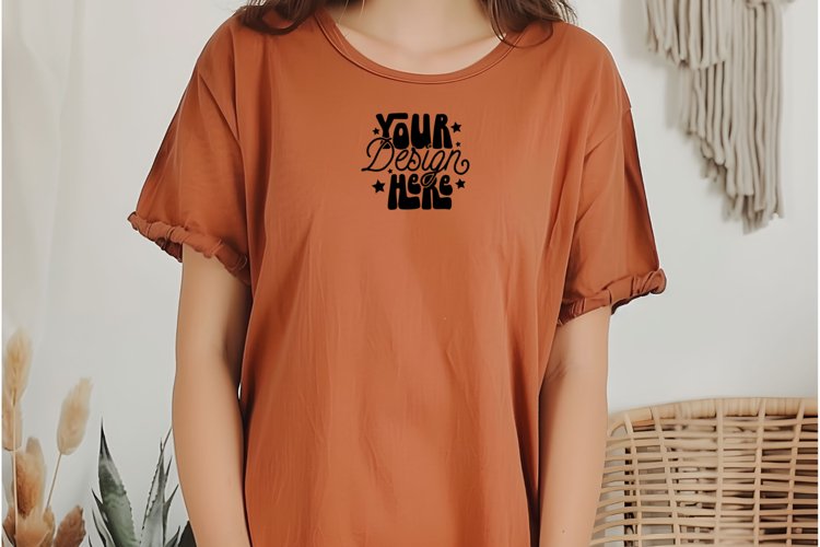 Back mockup, Black Comfort Colors C1717 Mockup, Comfort