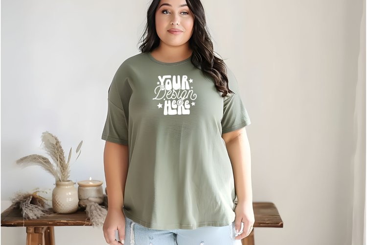 Back mockup, Black Comfort Colors C1717 Mockup, Comfort example image 1