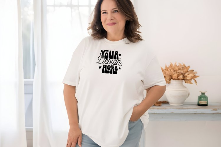 Back mockup, Black Comfort Colors C1717 Mockup, Comfort example image 1