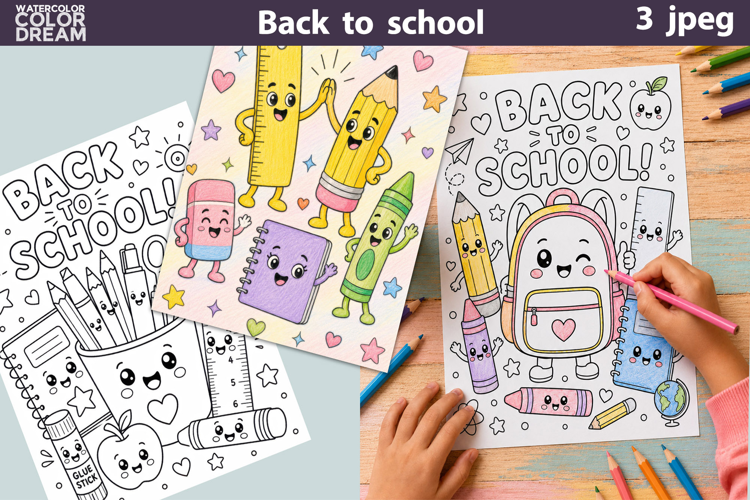 Back To School Coloring Pages | Kids Classroom Printable