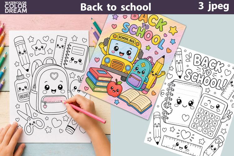 Back To School Coloring Pages | Kids Classroom Printable