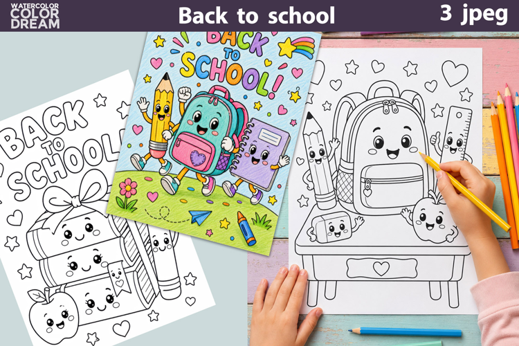 Back To School Coloring Pages | Kids Classroom Printable