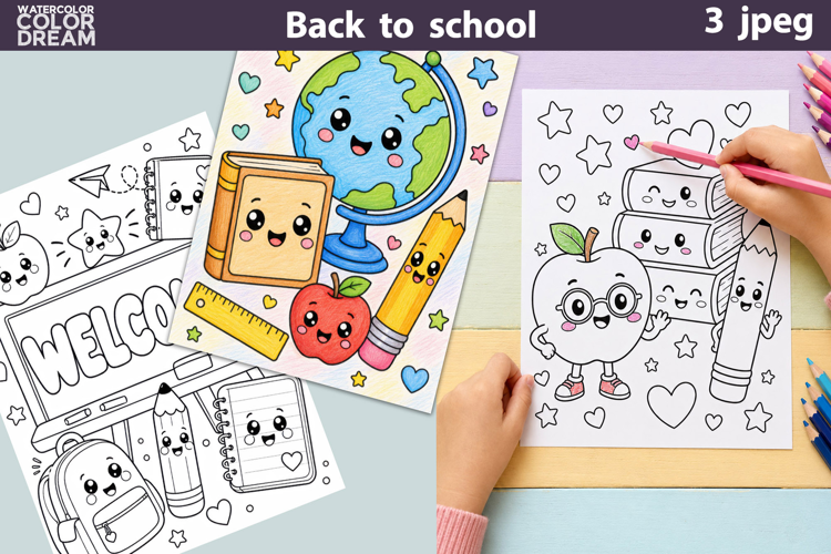 Back To School Coloring Pages | Kids Classroom Printable
