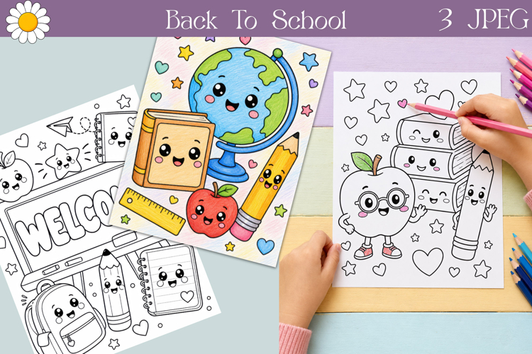 School Globe Coloring | Printable Kids Pages