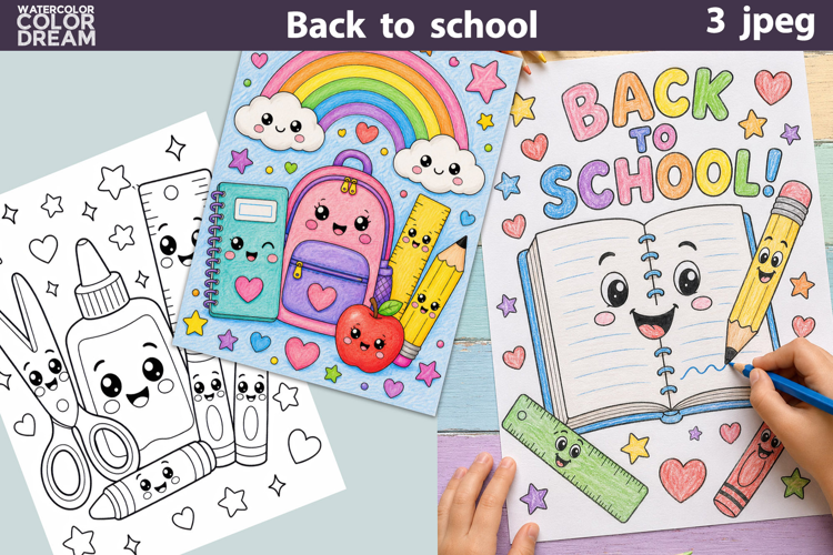 Back To School Coloring Pages | Kids Classroom Printable