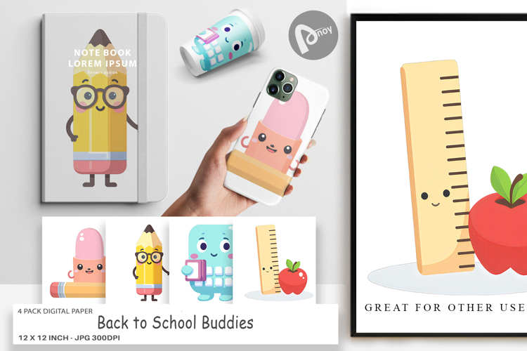 Digital Paper School Buddies