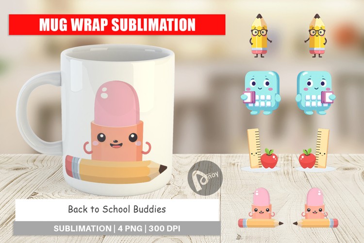 Mug Wrap School Buddies