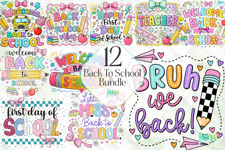 Back To School Bundle Png Clipart