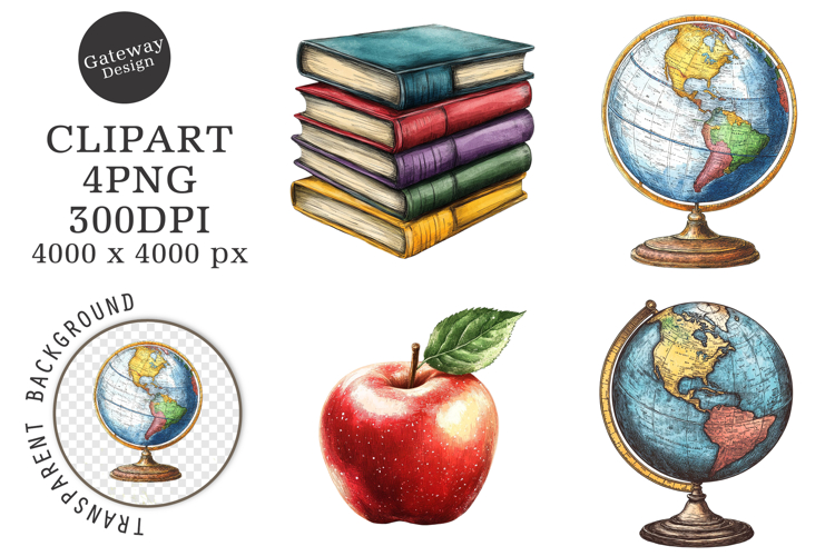 Back To School Clipart example image 1