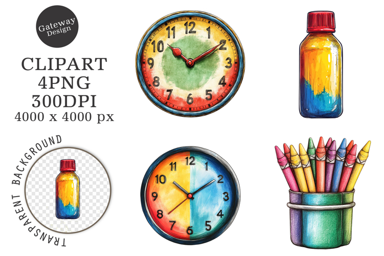 Back To School Clipart example image 1