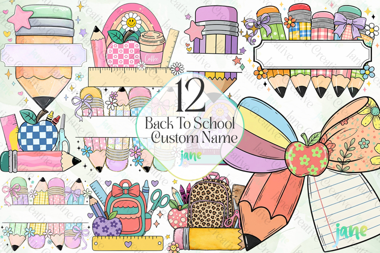 Back To School - Custom Name Png Clipart