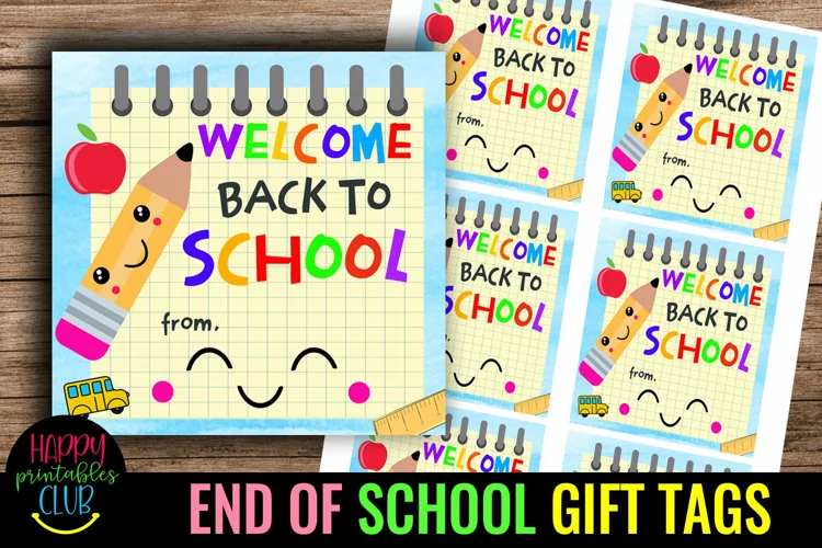 Welcome Back to School- First Day Back to School Tags