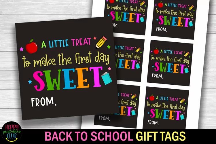 A Little Treat I Back to School Teacher Gift Tags