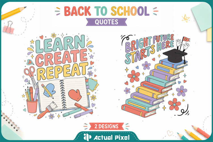 2 Back to School SVG PNG