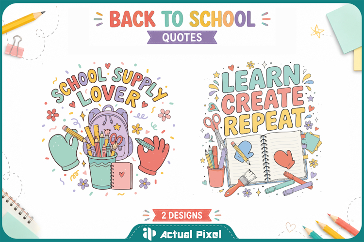 2 Back to School SVG PNG