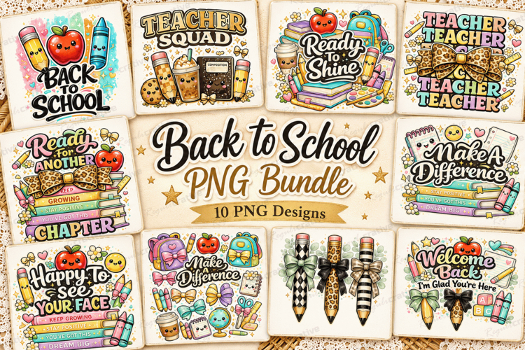 Back to School Sublimation Design