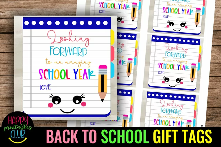 Looking Forward to Amazing School Year-Back to School Tags