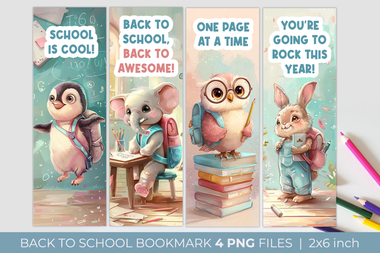 Cute Back to School Bookmarks for Kids