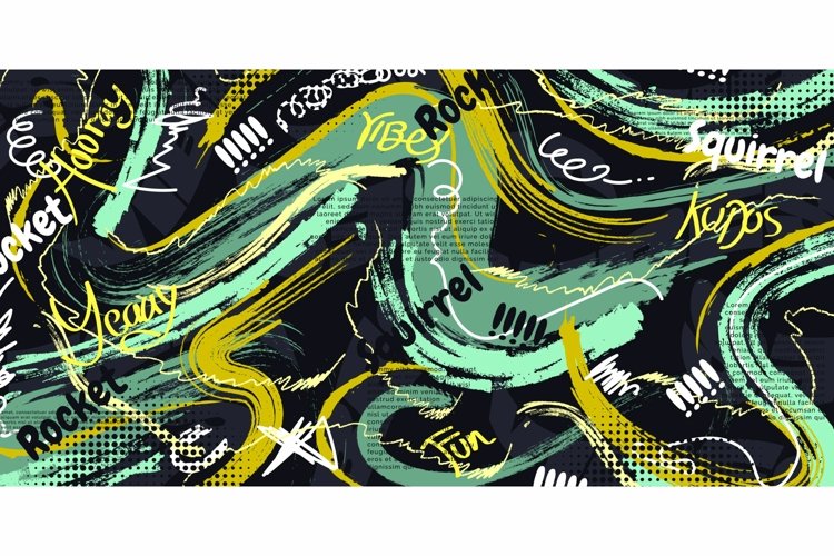 Abstract Collage Art Background with Brush Texture