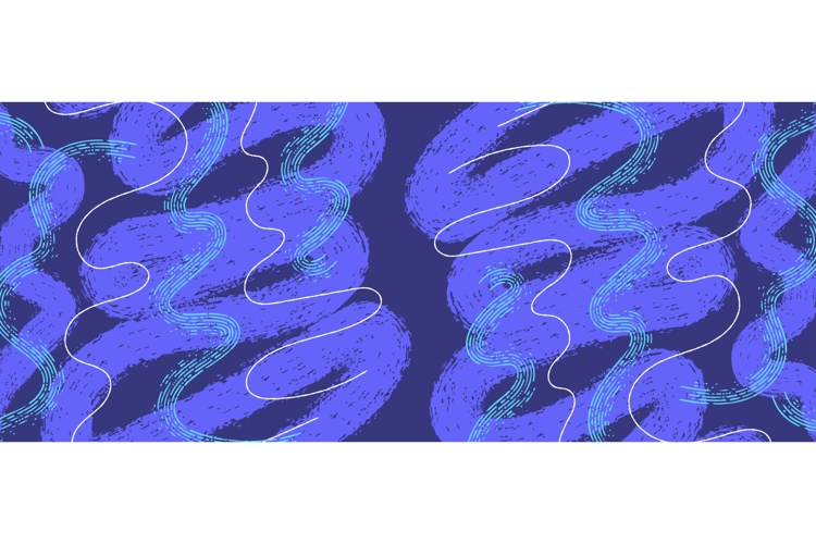 Abstract Background with Thick Curved Hand Brush Strokes